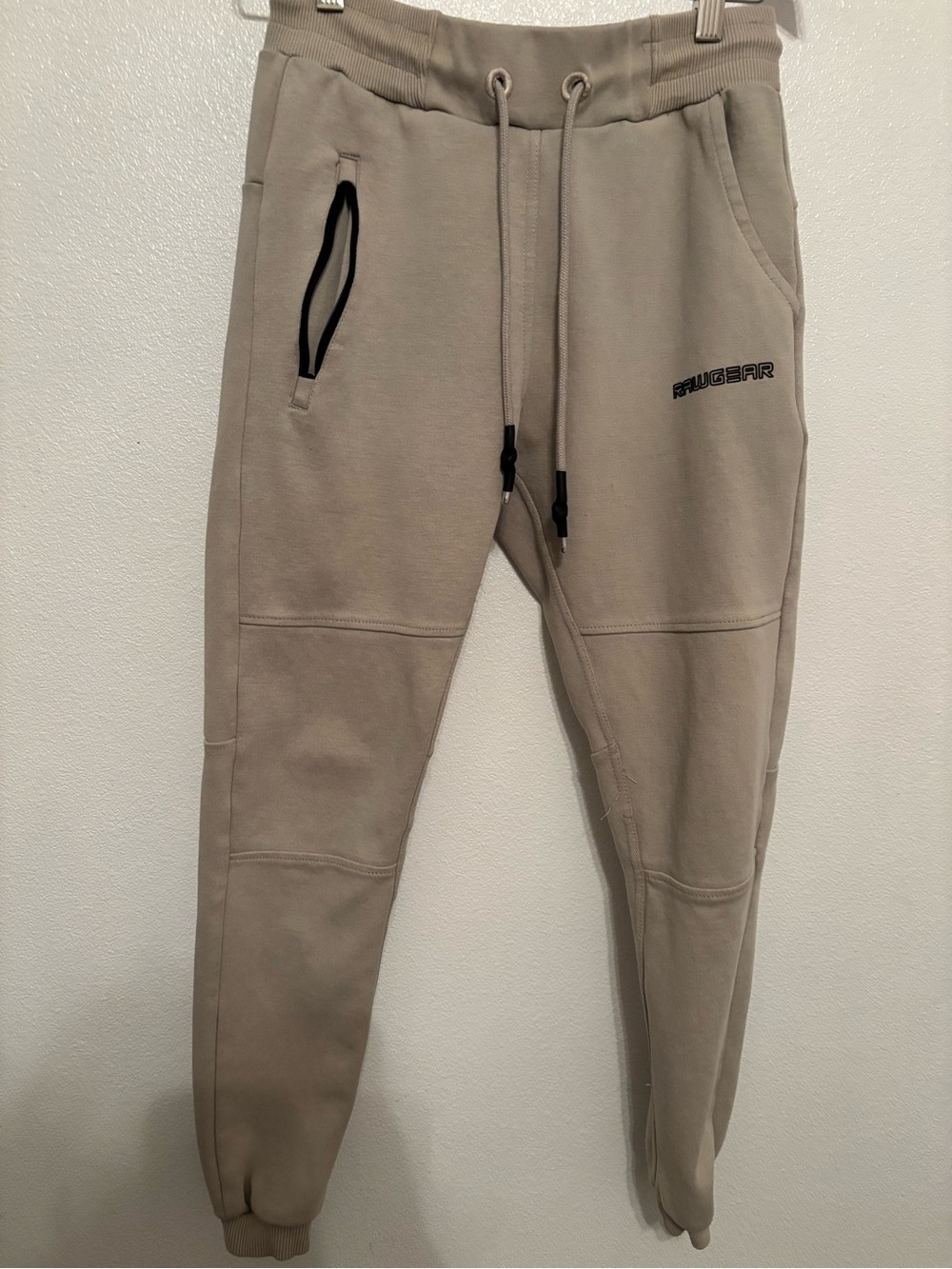 Rawgear Men’s Tan Jogger Sweatpants - Drawstring Waist S